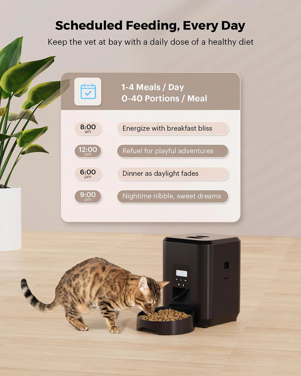 Distributore di cibo automatico per animali