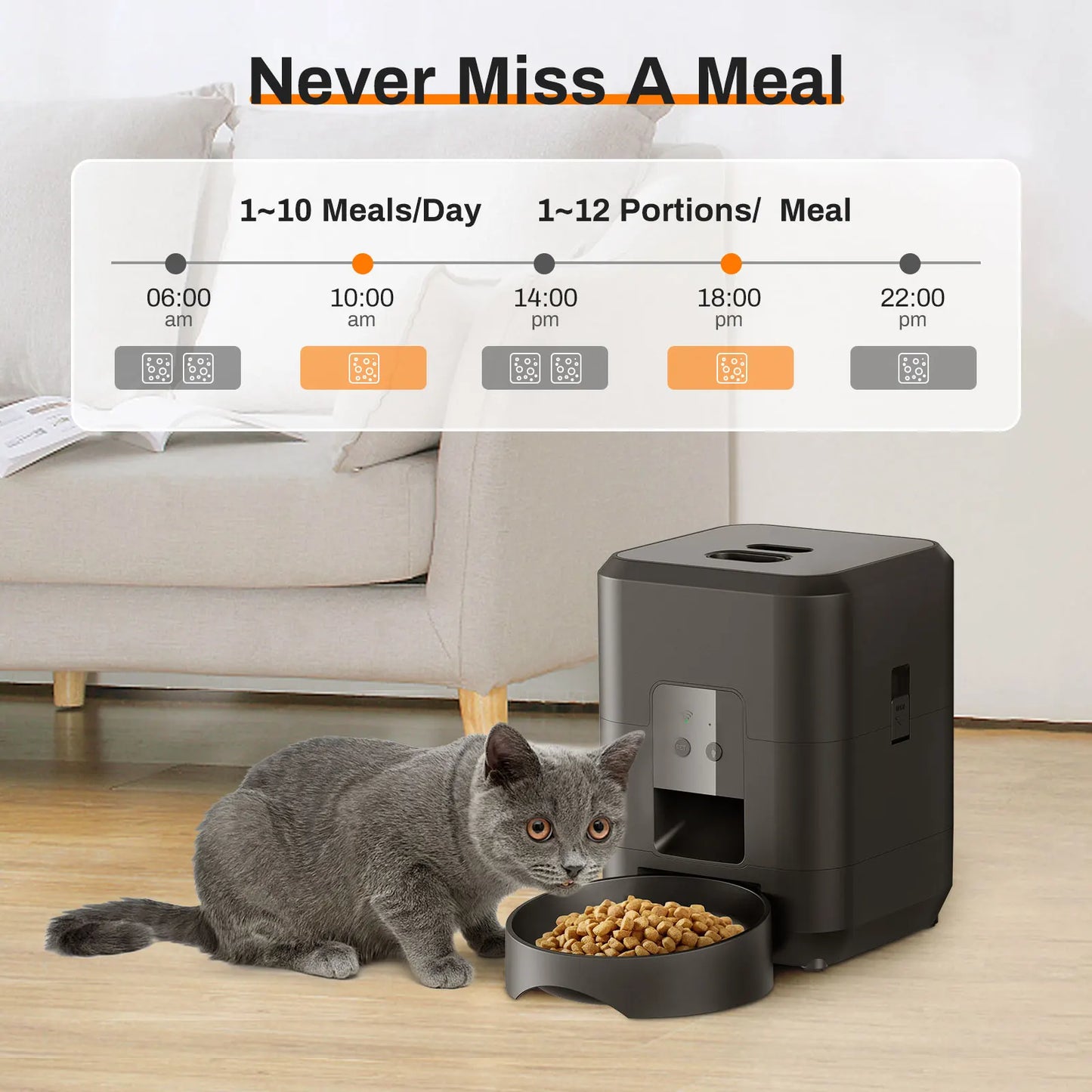 Distributore di cibo automatico per animali