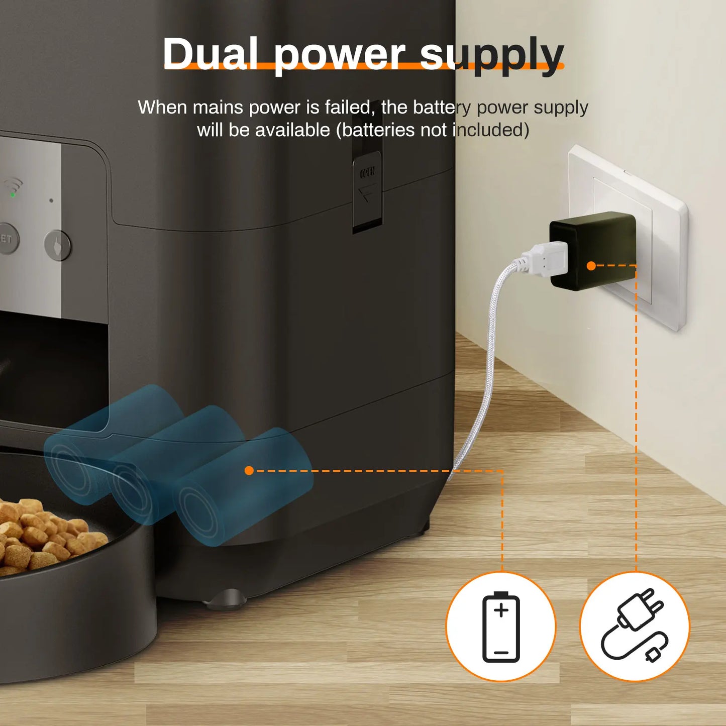 Distributore di cibo automatico per animali