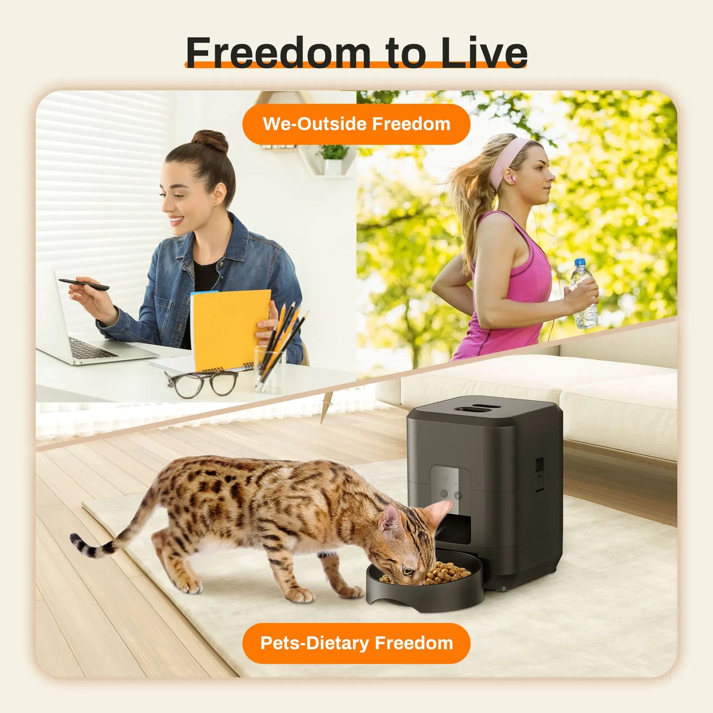 Distributore di cibo automatico per animali
